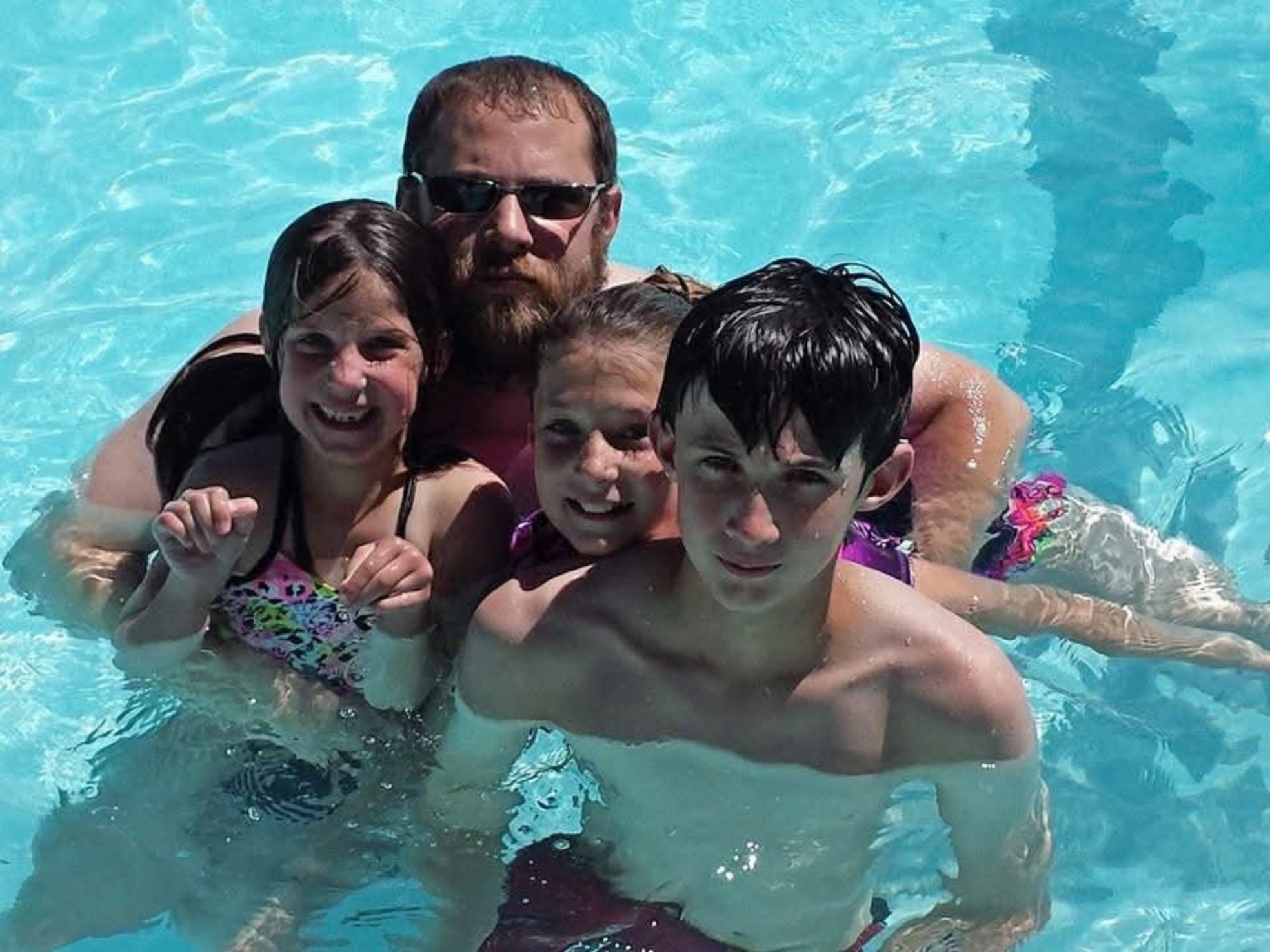 At the pool
